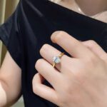 925 sterling silver pigeon egg moissanite ring - Image 3