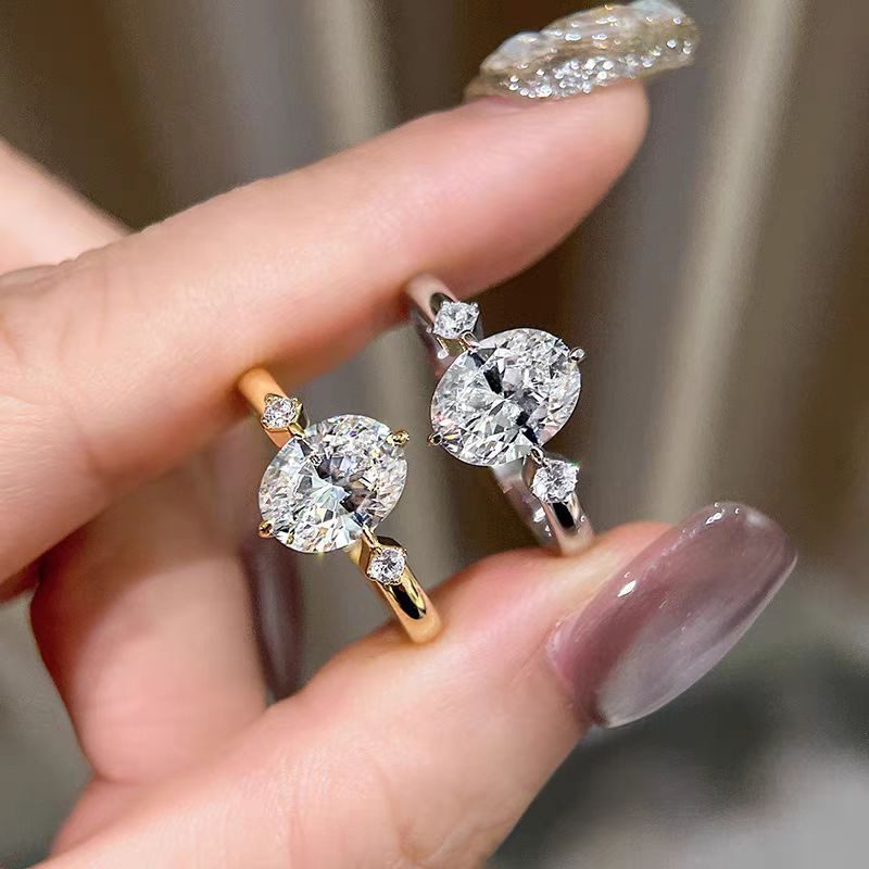 O1CN01xMAAYg2BlBINCnUFP_!!2215609338378-0-cib 925 sterling silver pigeon egg moissanite ring - Image 1