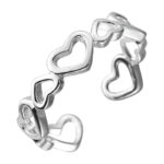 S925 Sterling Silver Openwork Heart Ring