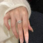 Pigeon Egg Silver Zirconia Ring