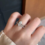 s925 High-quality rectangular ring with cultured pearl stone crafted from sterling silver