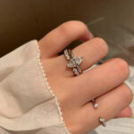 s925 High-quality rectangular ring with cultured pearl stone crafted from sterling silver - Image 3