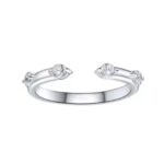 s925 High-quality rectangular ring with cultured pearl stone crafted from sterling silver - Image 11