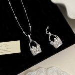 Pearl Flower Basket Pendant Necklace - Image 3