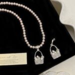 Pearl Flower Basket Pendant Necklace - Image 2