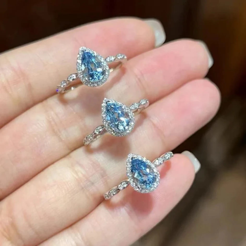 微信图片_20260304180414_398_7 S925 Sterling Silver Pear-Shaped Teardrop Ring - Image 1