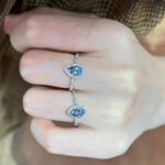 S925 Sterling Silver Pear-Shaped Teardrop Ring - Image 3